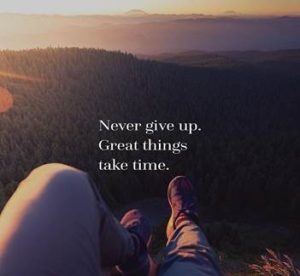 Nye og sunde vaner - Never give up